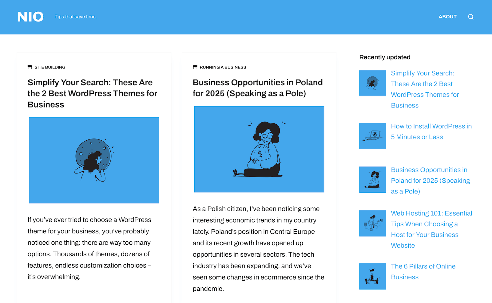 NIO content project screenshot